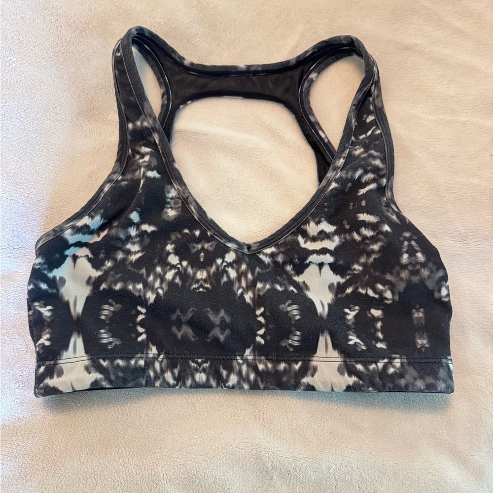 Fabletics Black and White Sports Bra